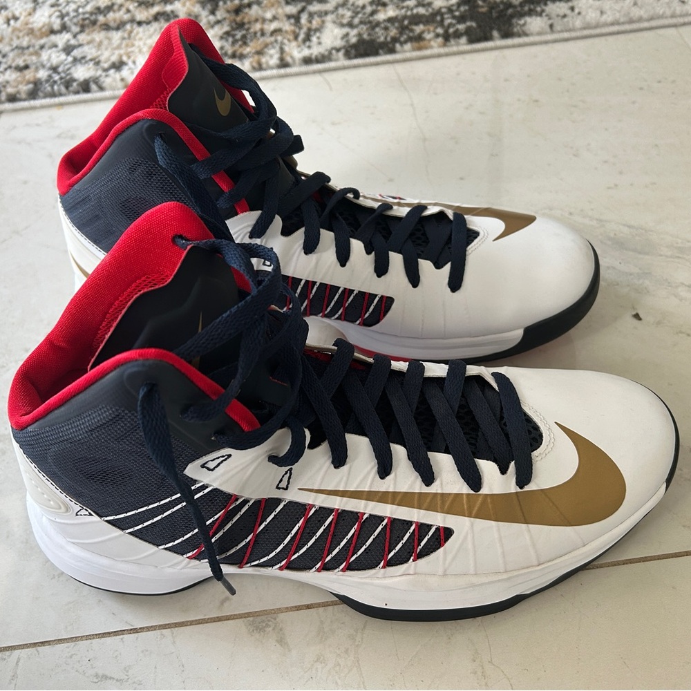 Nike Lunar Hyperdunk 2012 Olympic USA Basketball Gold Mens Sz 12